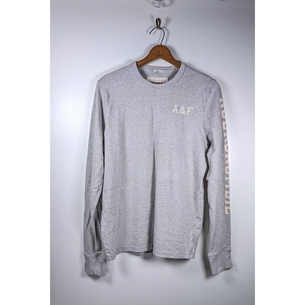 Y2K Abercrombie & Fitch Long Sleeve T Shirt Mens Size XL Muscle Fit Logo Marbled